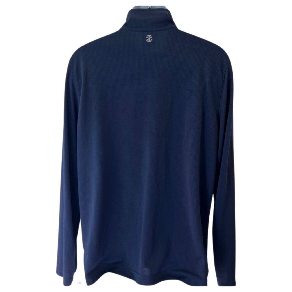 Izod Golf Navy Blue Quarter Zip Lightweight Long Sleeve Pullover Size L Men's - Picture 4 of 10